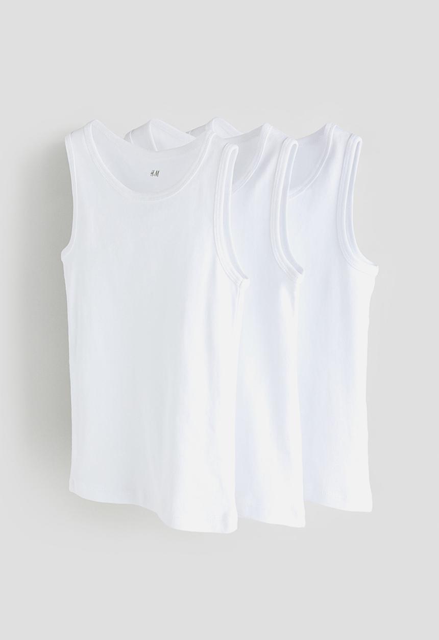 H&M - 3-pack vest tops - white