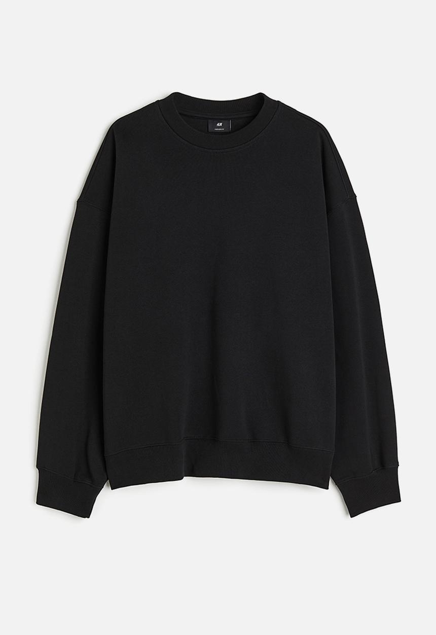 H&M - Oversized fit cotton sweatshirt - black