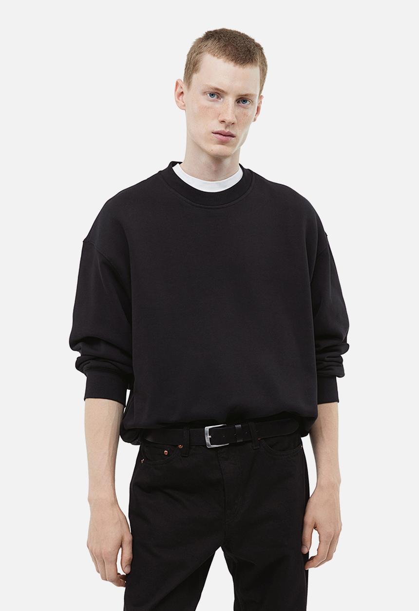 H&M - Oversized fit cotton sweatshirt - black