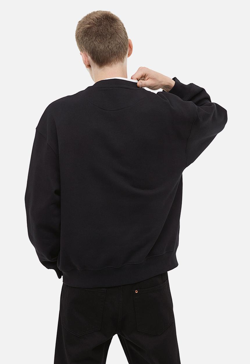 H&M - Oversized fit cotton sweatshirt - black