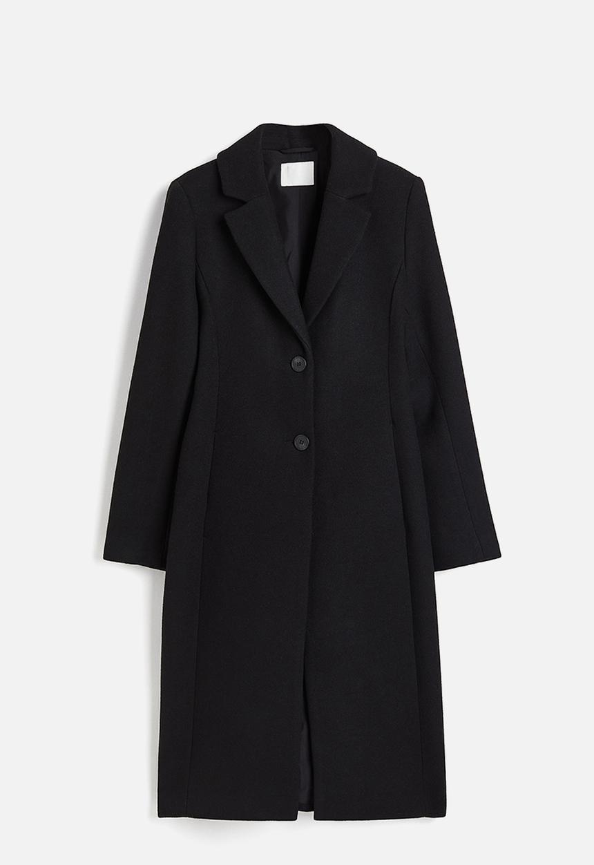 H&M - Single-breasted coat - black