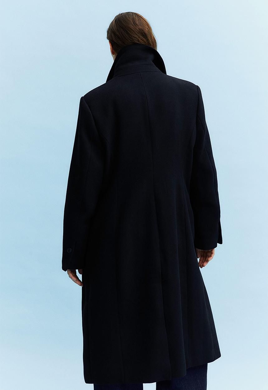 H&M - Single-breasted coat - black
