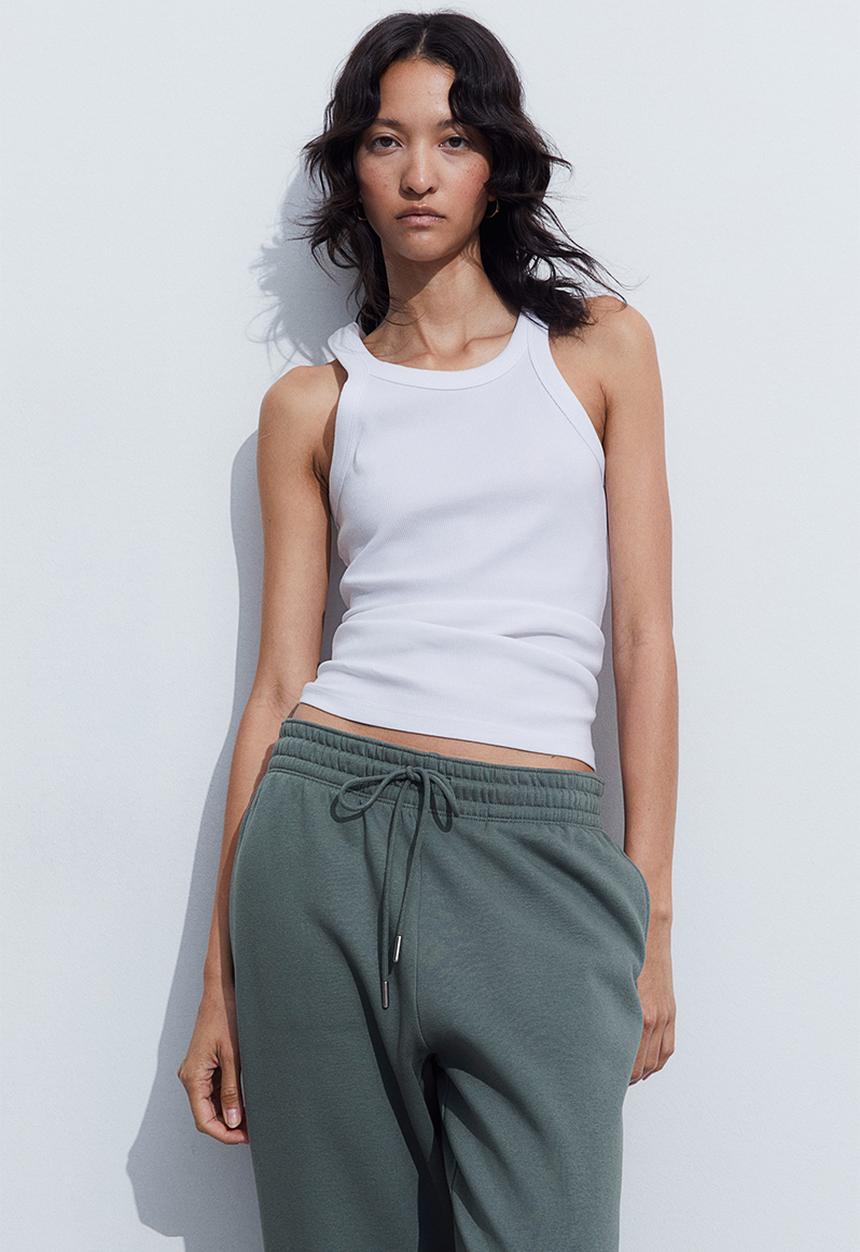H&M - Cotton-blend sweatpants - green