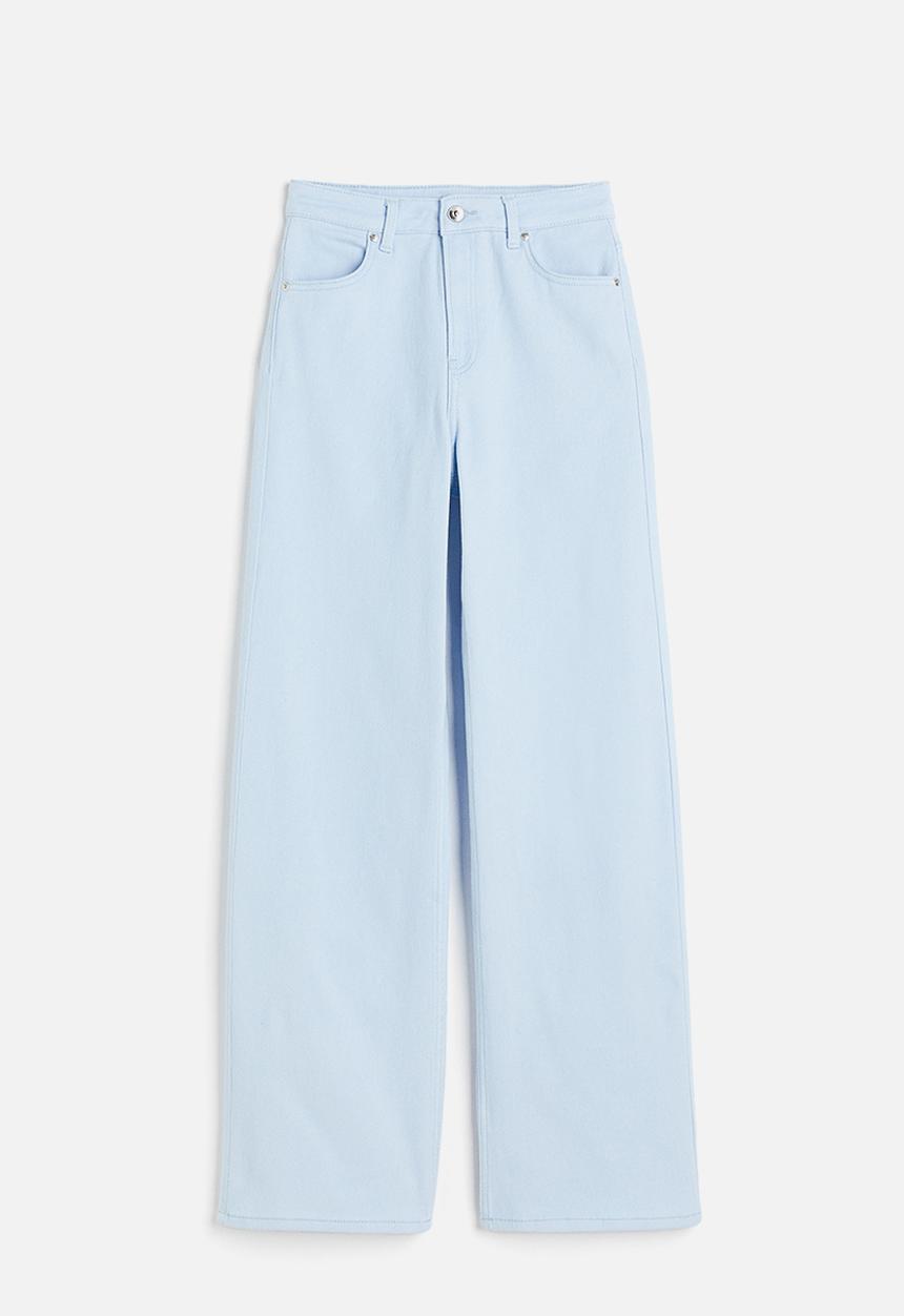 H&M - Wide twill trousers - blue