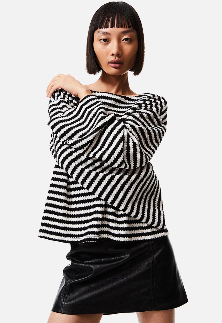 H&M - Boxy jumper - black & white 