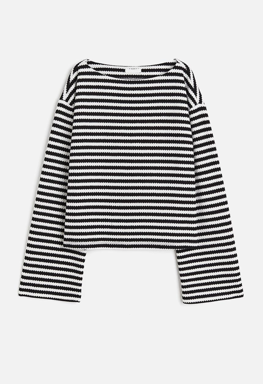 H&M - Boxy jumper - black & white 