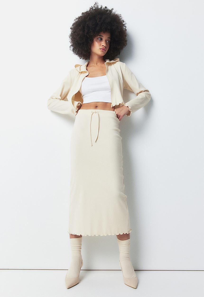 H&M - Jersey pencil skirt - beige