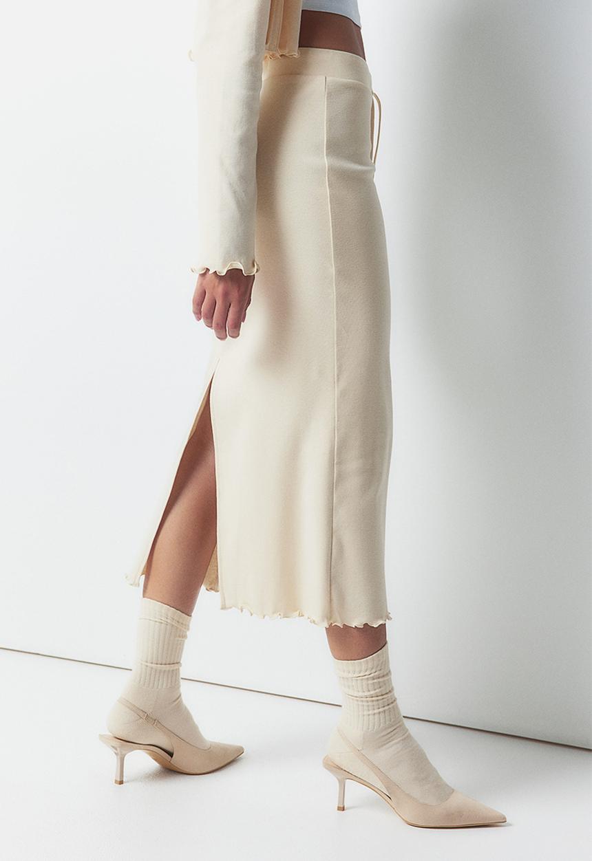 H&M - Jersey pencil skirt - beige
