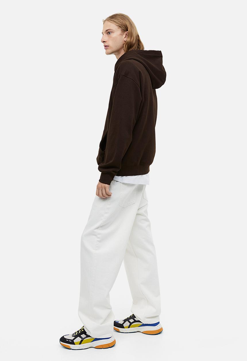 H&M - Loose fit hoodie - brown