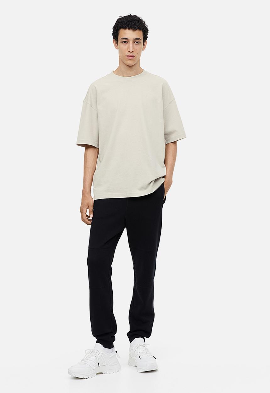 H&M - Oversized fit cotton t-shirt - beige