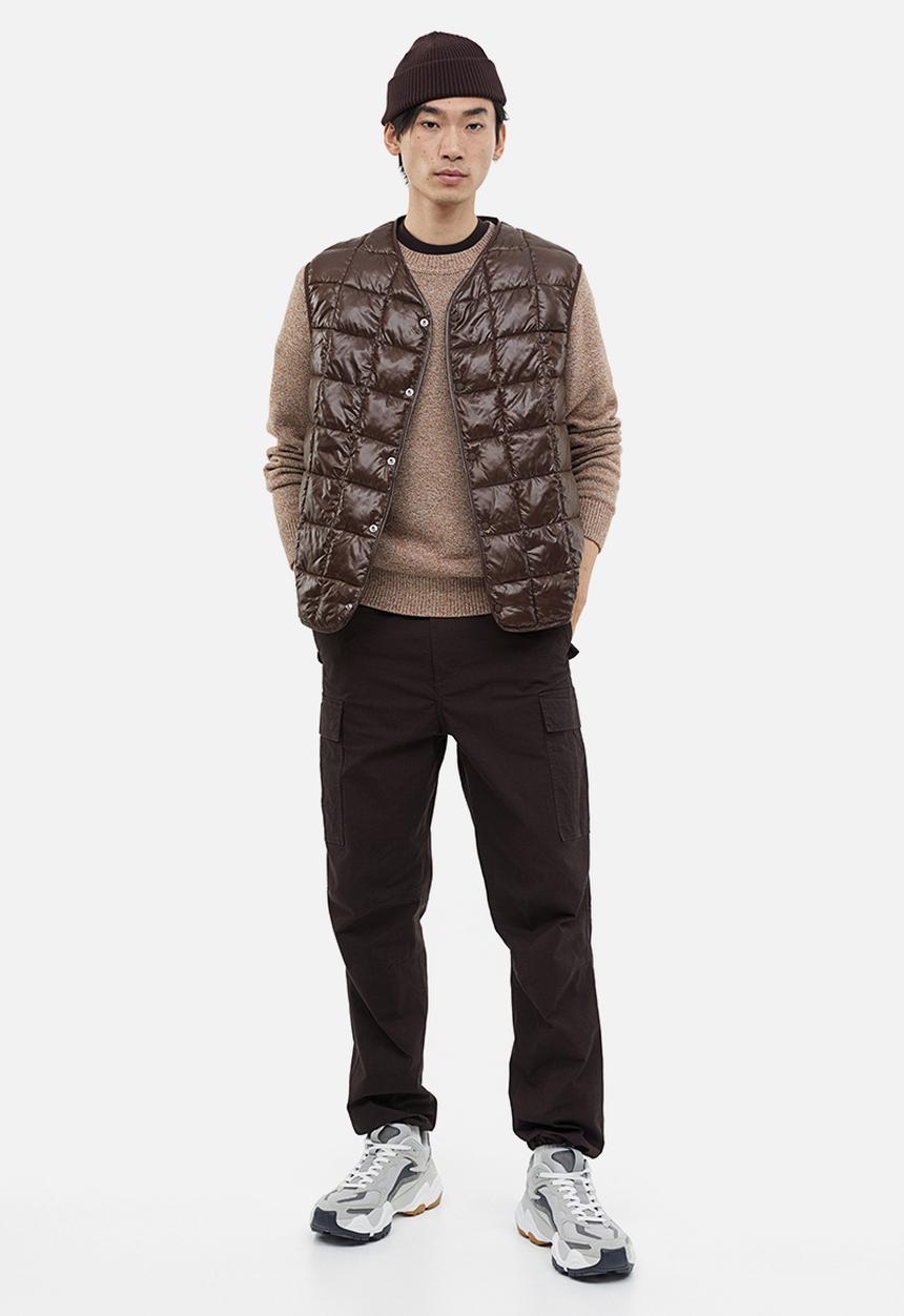 H&M - Slim fit padded gilet - brown