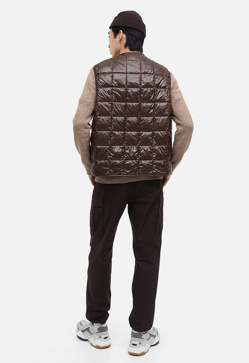 H&M - Slim fit padded gilet - brown