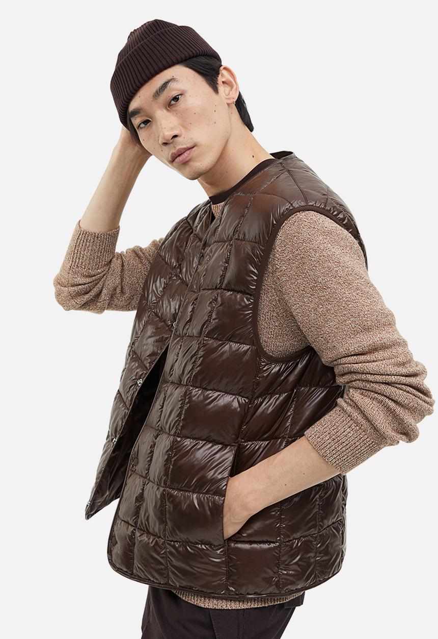 H&M - Slim fit padded gilet - brown
