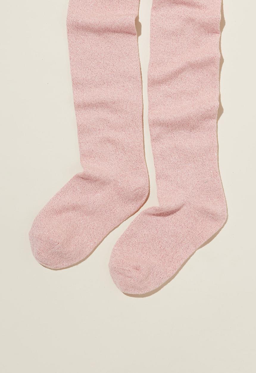Cotton On - Solid tights - pink shimmer sparkle