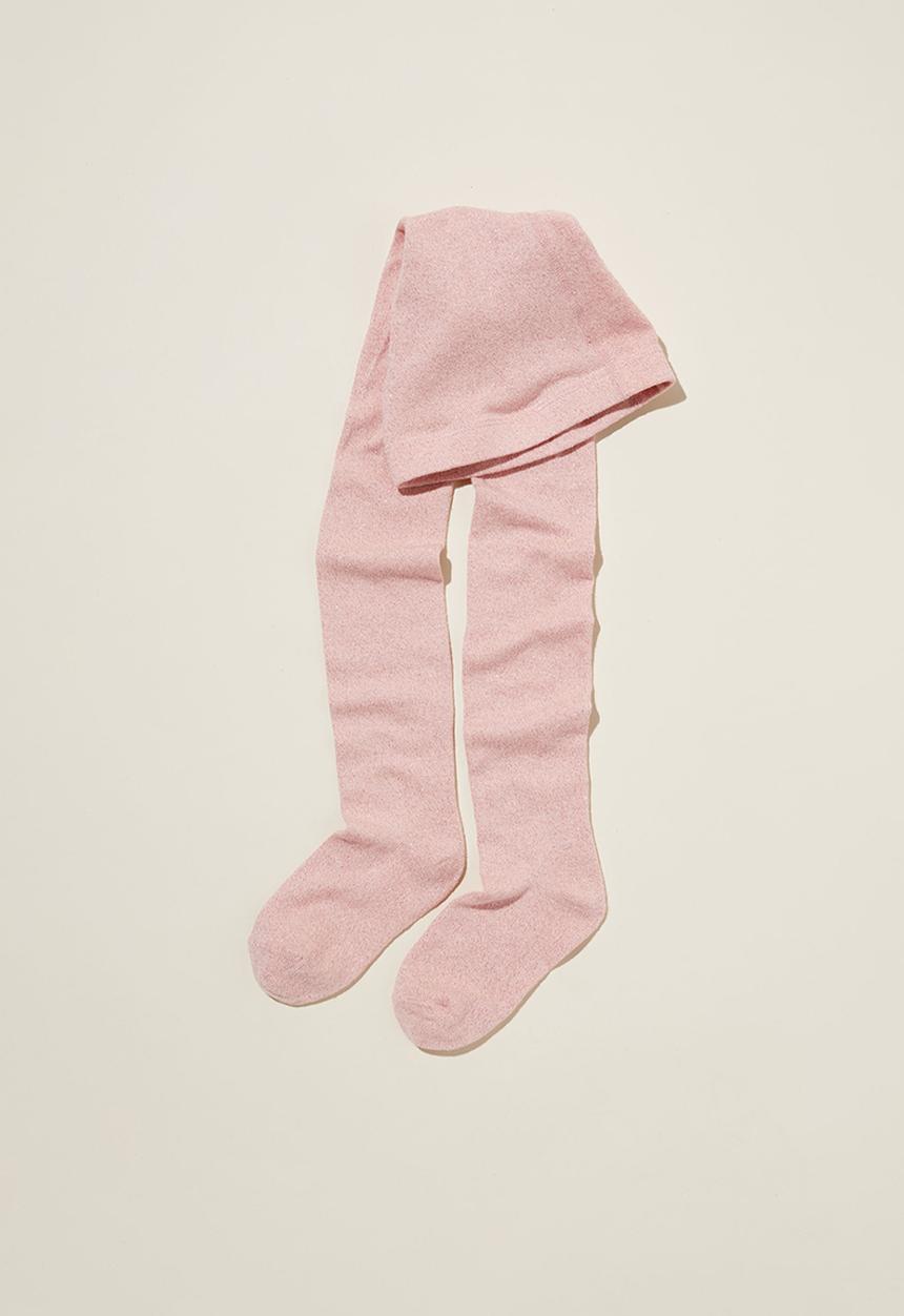 Cotton On - Solid tights - pink shimmer sparkle