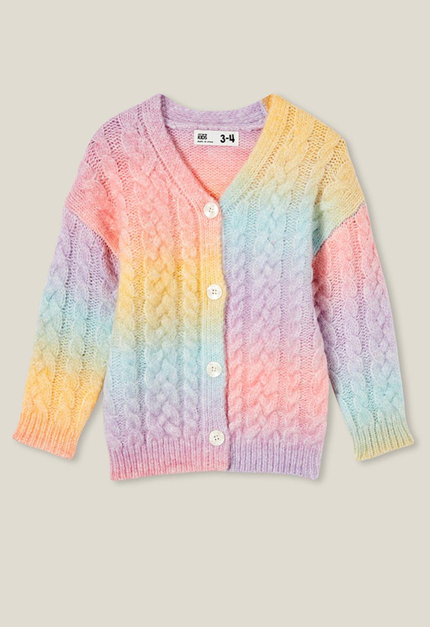 Cotton On - Zahlee cardigan - rainbow gradient