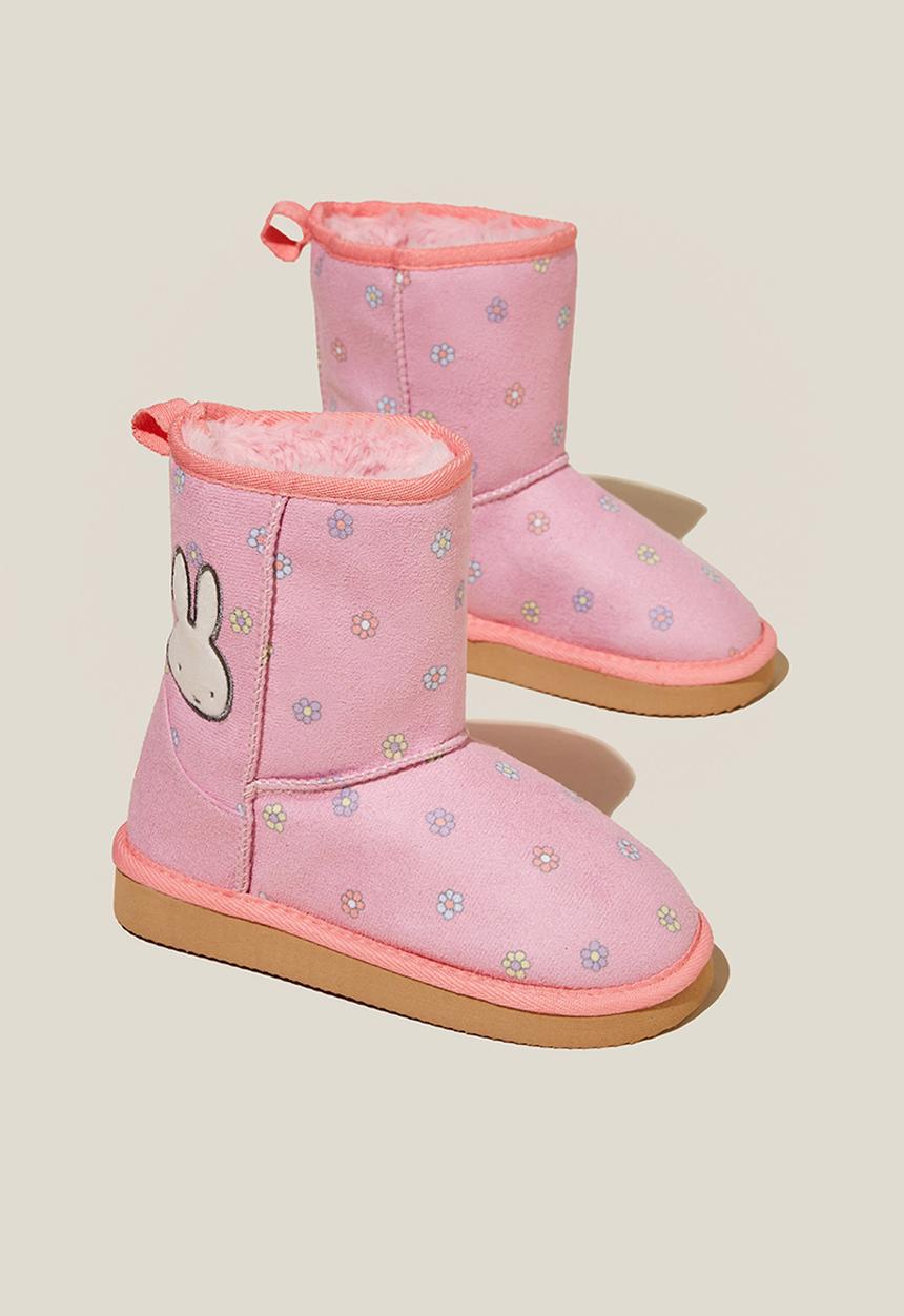 Cotton On - Kids licensed home boot - lcn mif miffy/blush pink