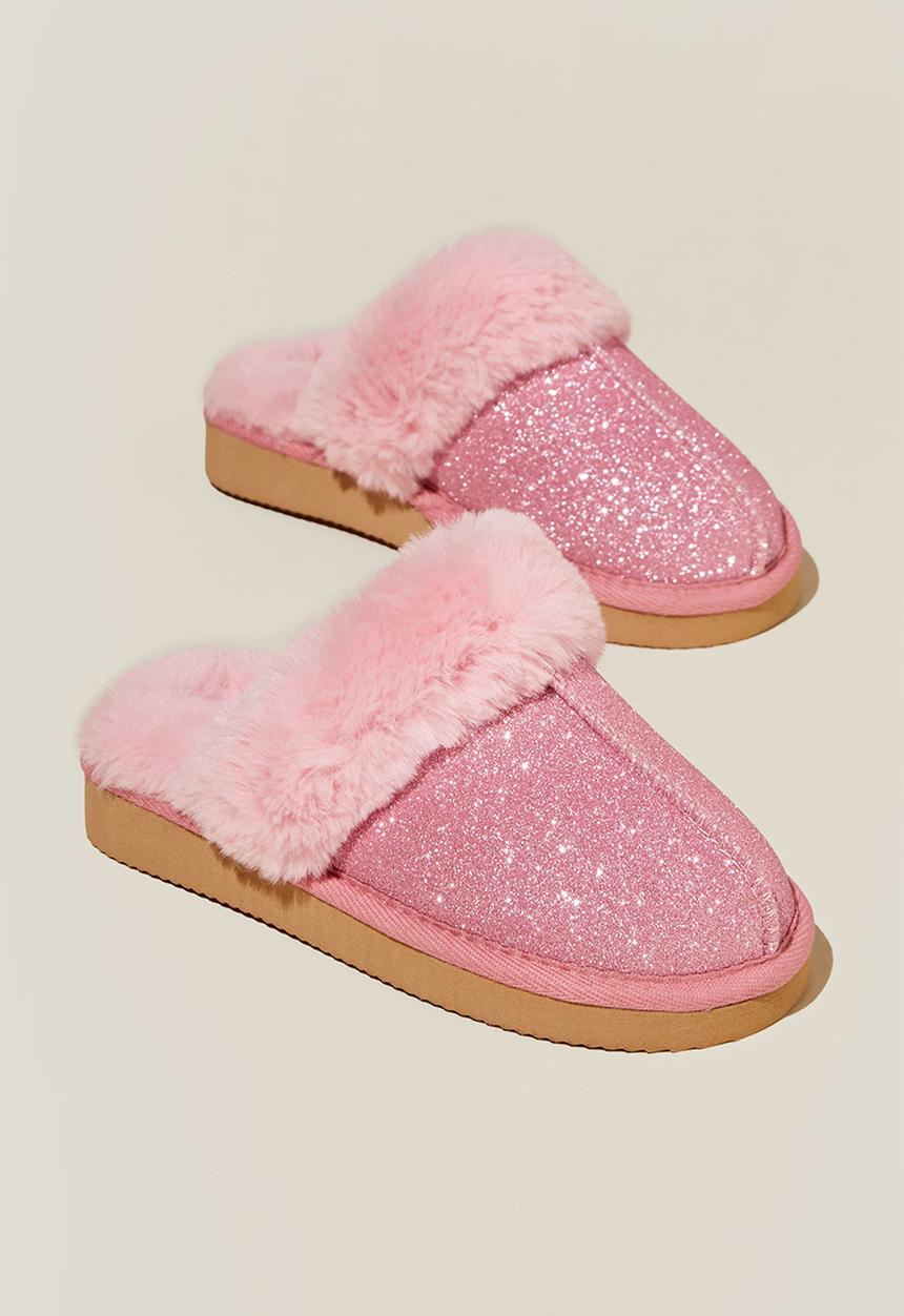 Cotton On - Kids slipper slide - pink glitter