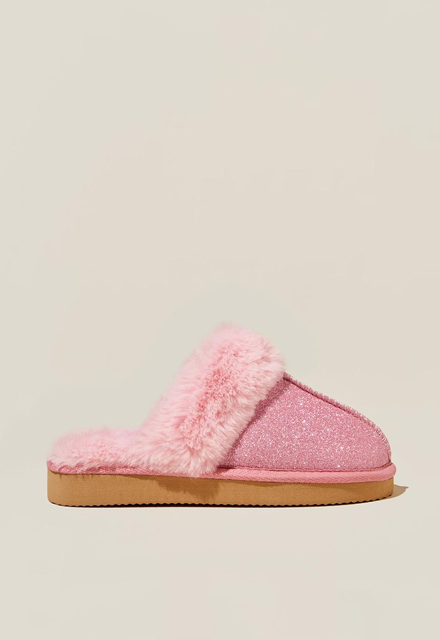 Cotton On - Kids slipper slide - pink glitter