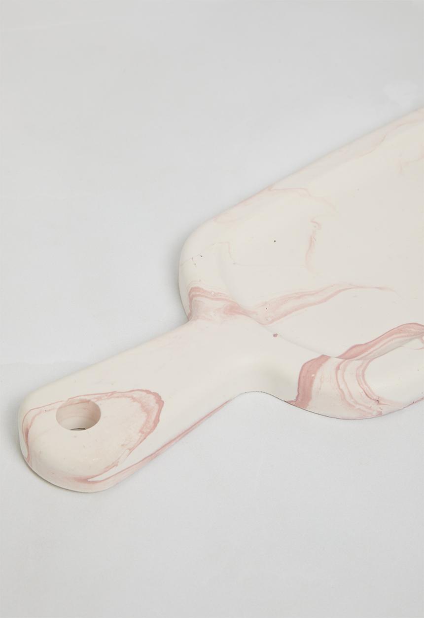 Terrazzo Home - Paddle Serving Board - Pink Marble