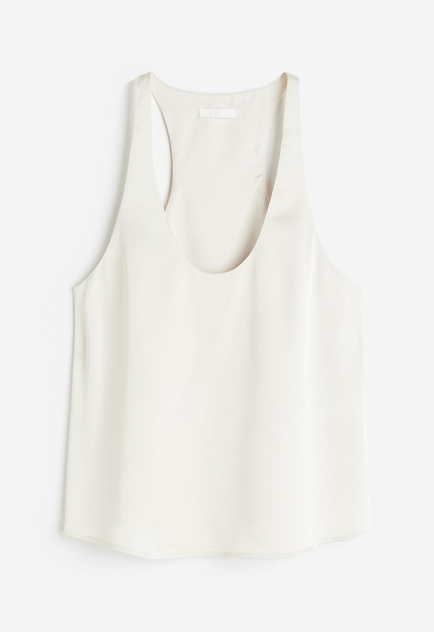H&M - Racer-back vest top - cream