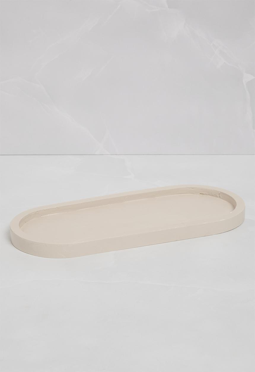 Terrazzo Home - Medium Oval Serving Board - Stone