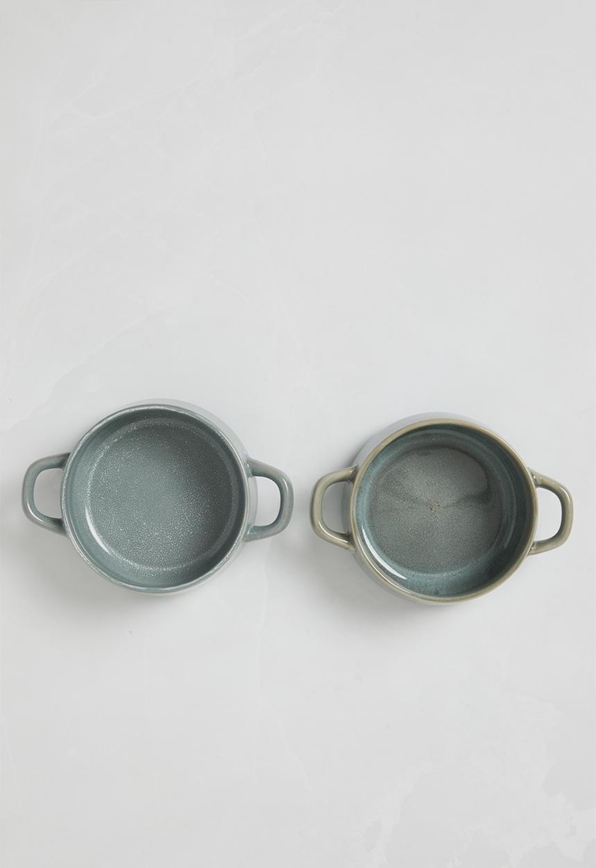 Excellent Houseware - Tummy hug soup bowl set of 2 - green sage