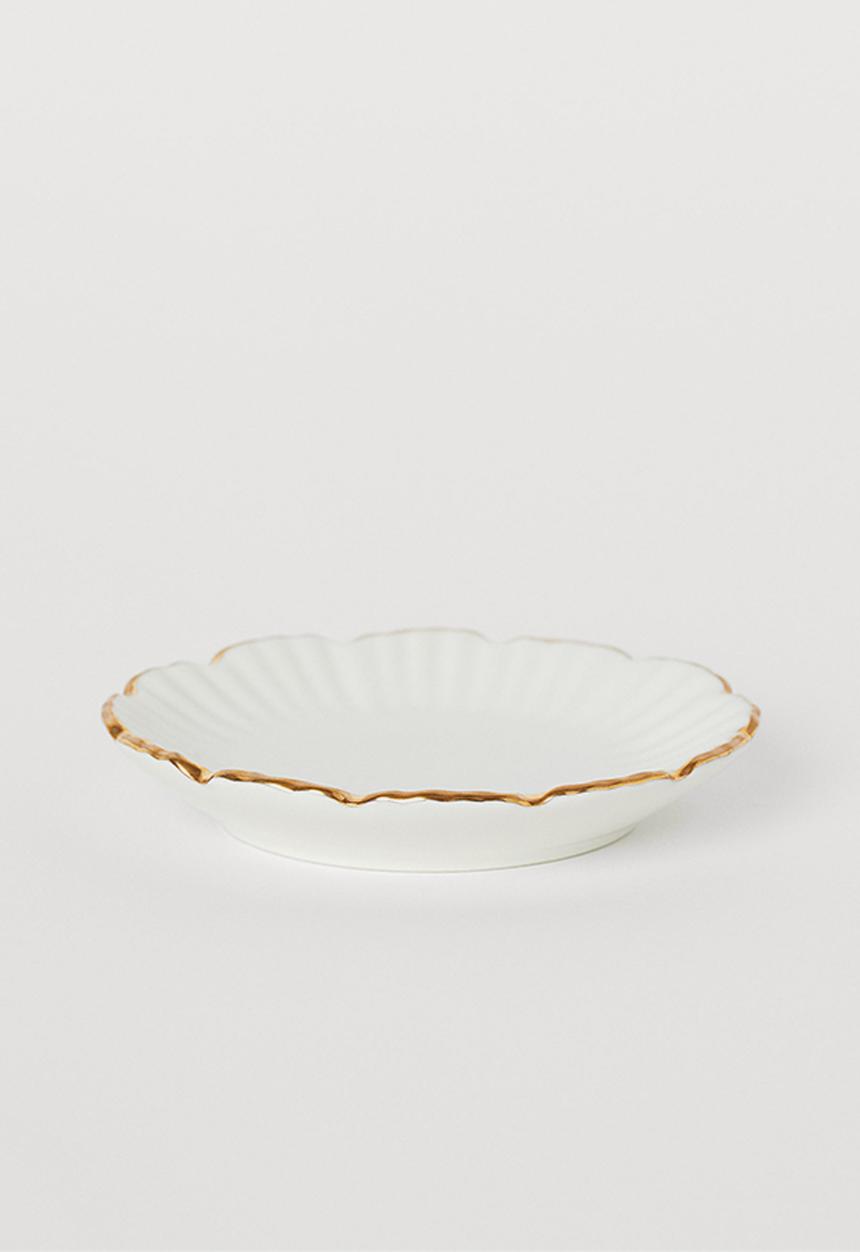 H&M - Porcelain mini plate - white
