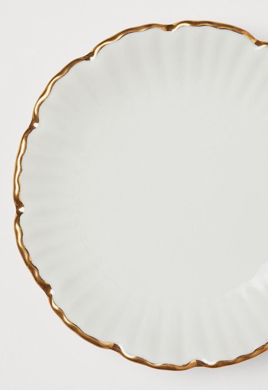 H&M - Porcelain mini plate - white