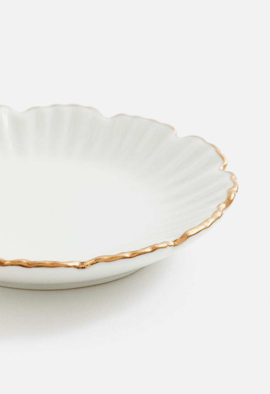 H&M - Porcelain mini plate - white