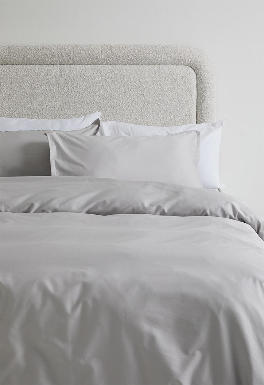 Sixth Floor - T400 Eygyptian Cotton Oxford Duvet Cover Set - Silver