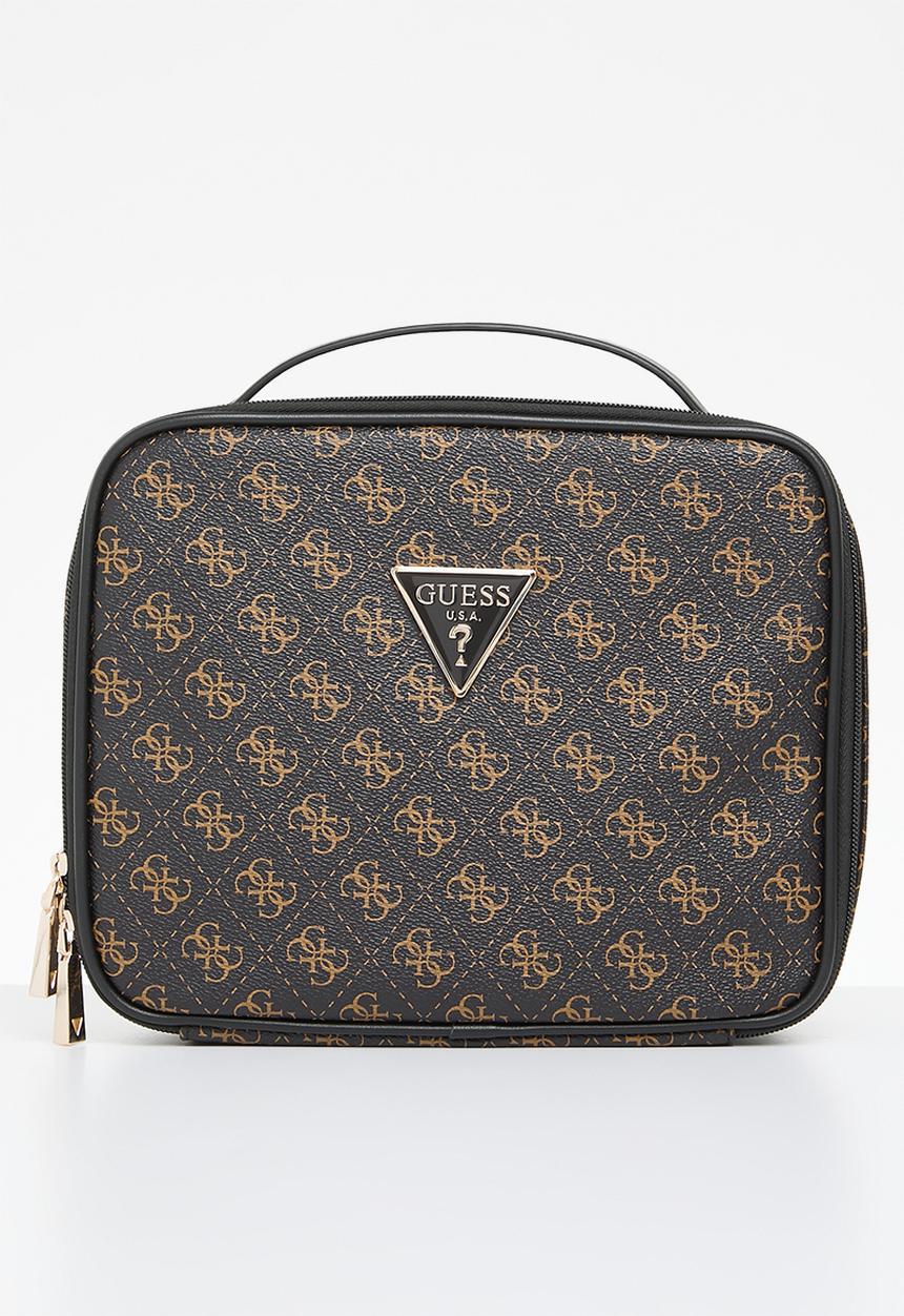 GUESS - Jesco Cosmetic Organizer Case - Brown & Black