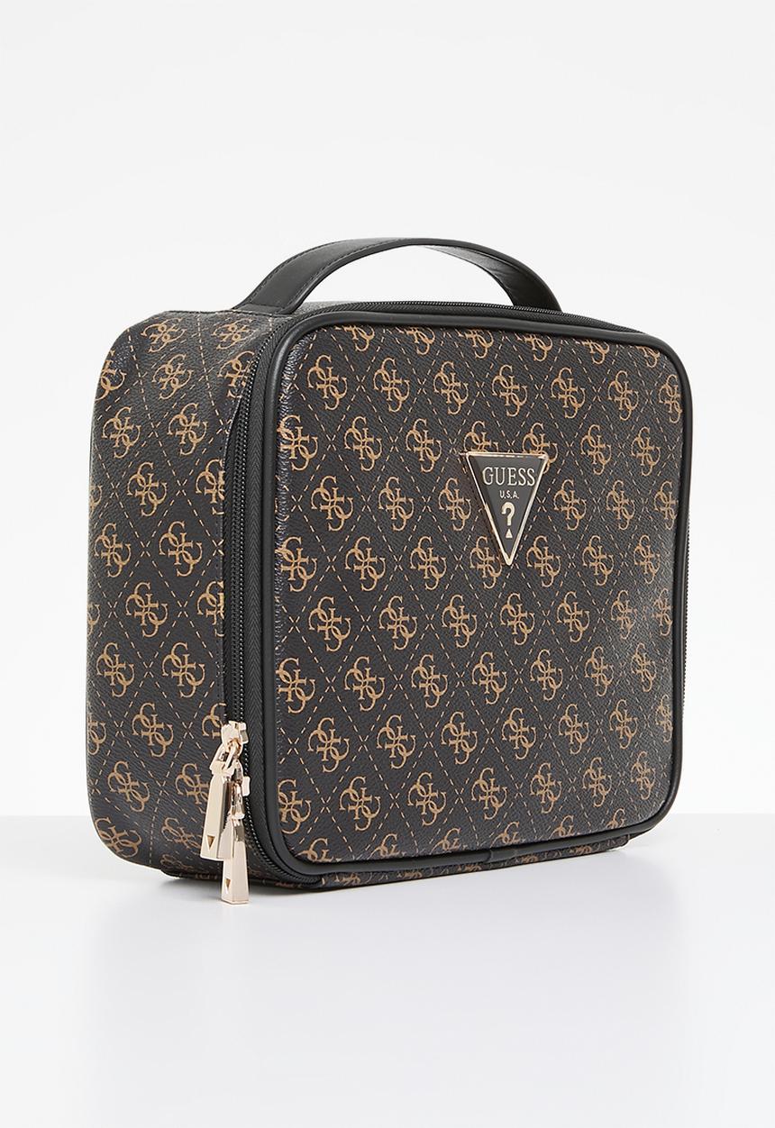 GUESS - Jesco Cosmetic Organizer Case - Brown & Black