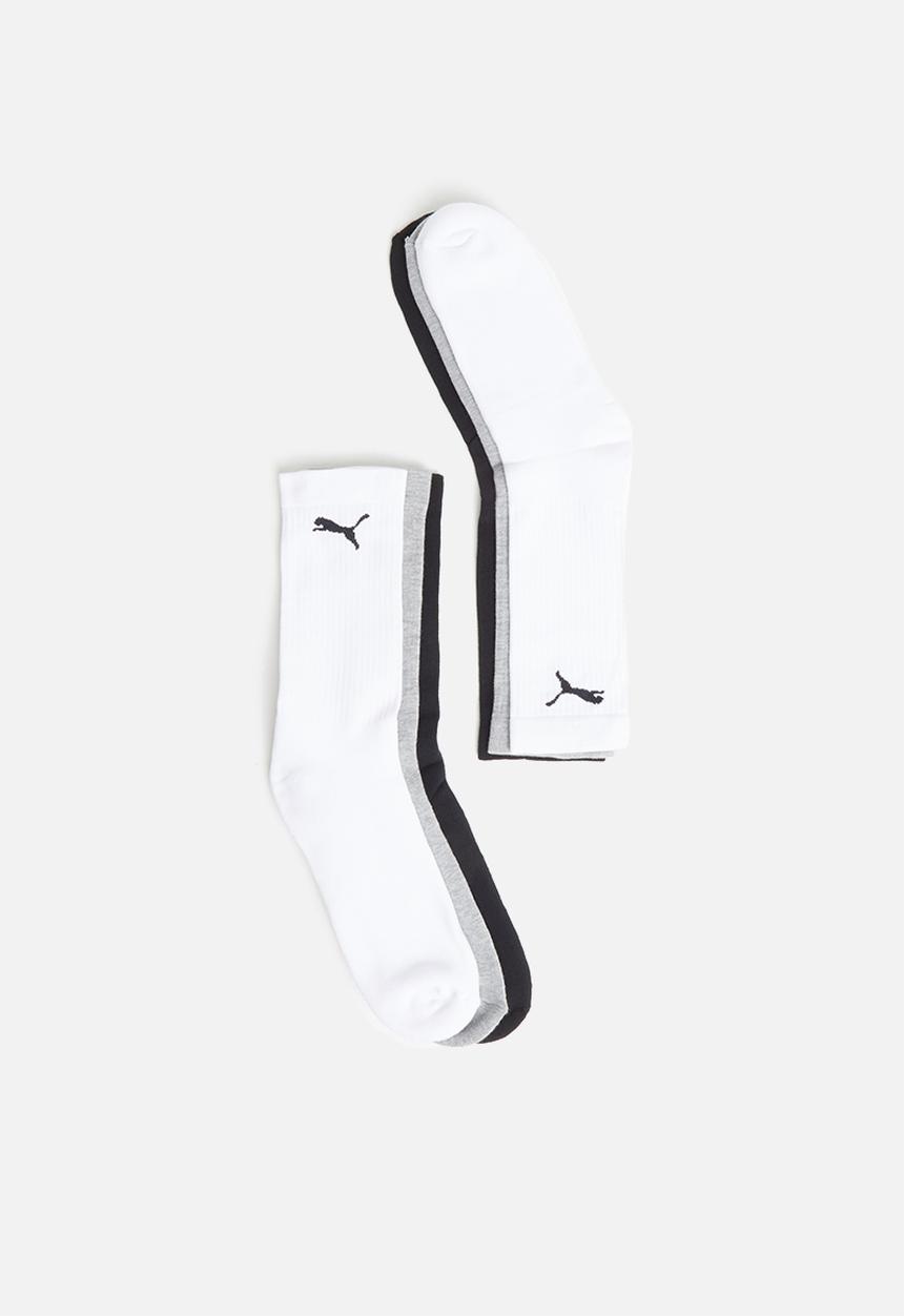 PUMA - Kids 3 pack cat logo tennis sock - multi 