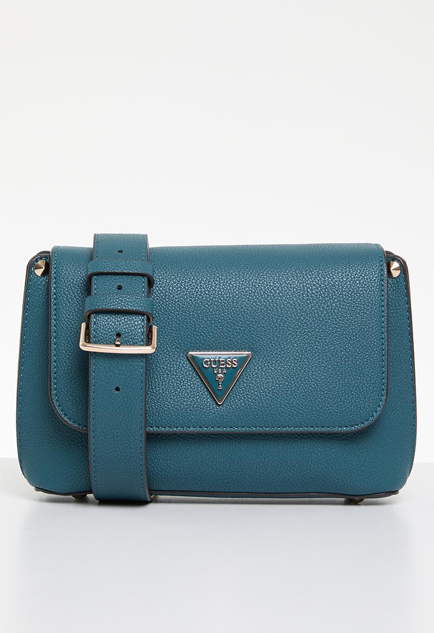 GUESS - Meridian flap shoulder bag - petrol