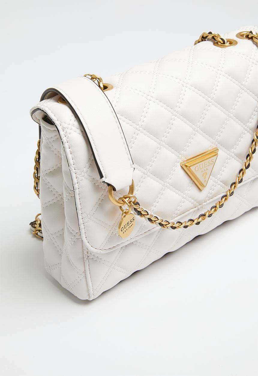 GUESS - Giully 2 cmprtmnt cnvrtbl flap - ivory