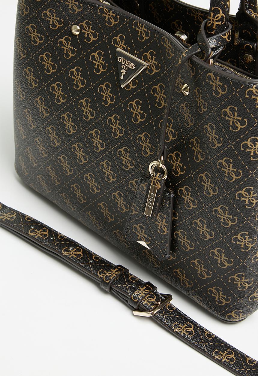 GUESS - Meridian girlfriend satchel - brown logo