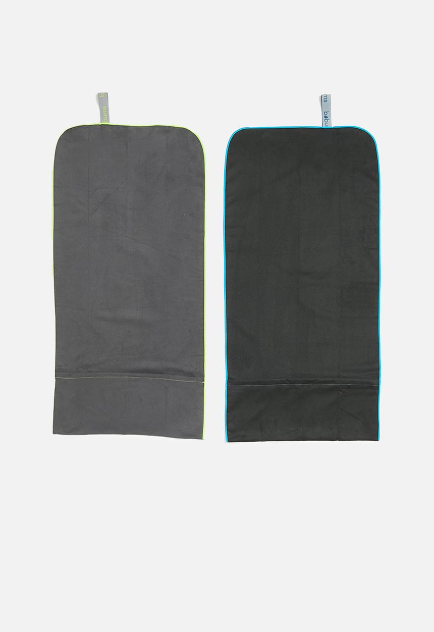 Bobums - Gym towel with zip - black & gunmetal