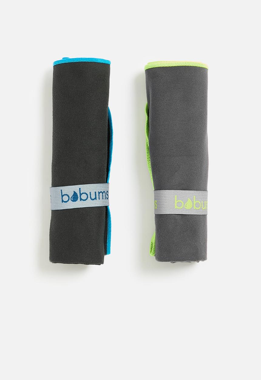 Bobums - Gym towel with zip - black & gunmetal