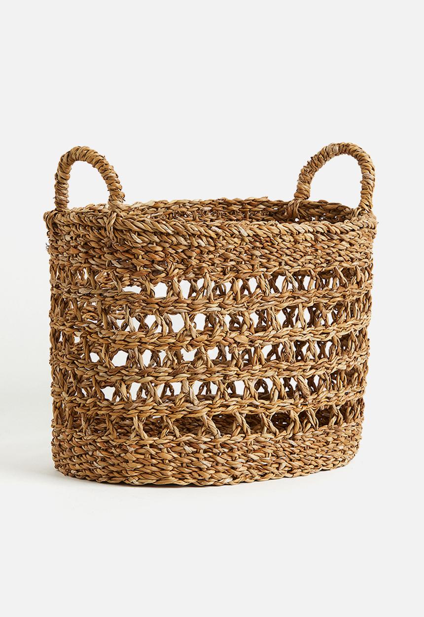 H&M - Braided seagrass basket - beige