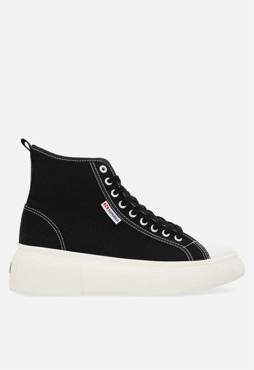 SUPERGA - 2596 Bubble mid canvas bubble double canvas - black