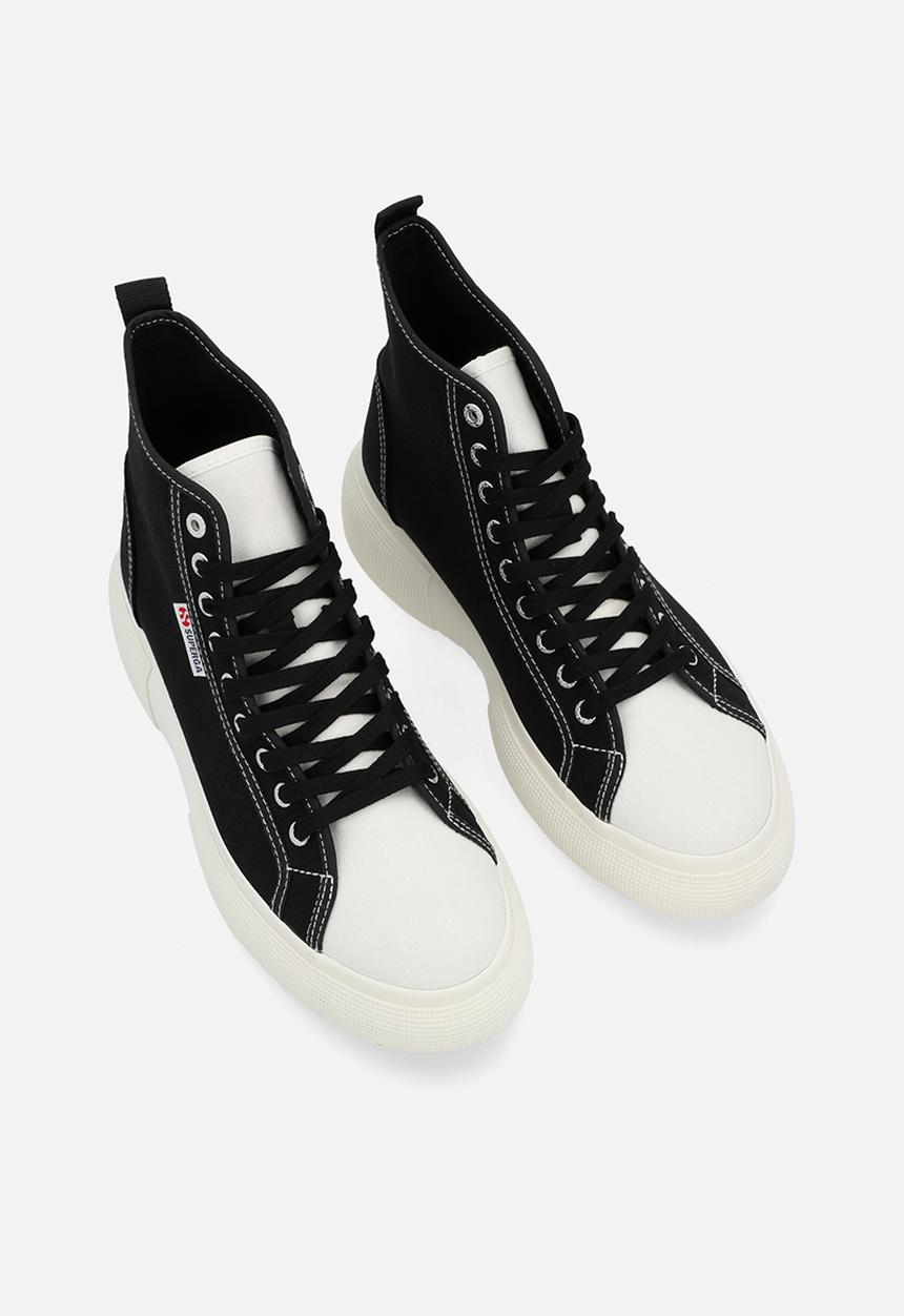 SUPERGA - 2596 Bubble mid canvas bubble double canvas - black