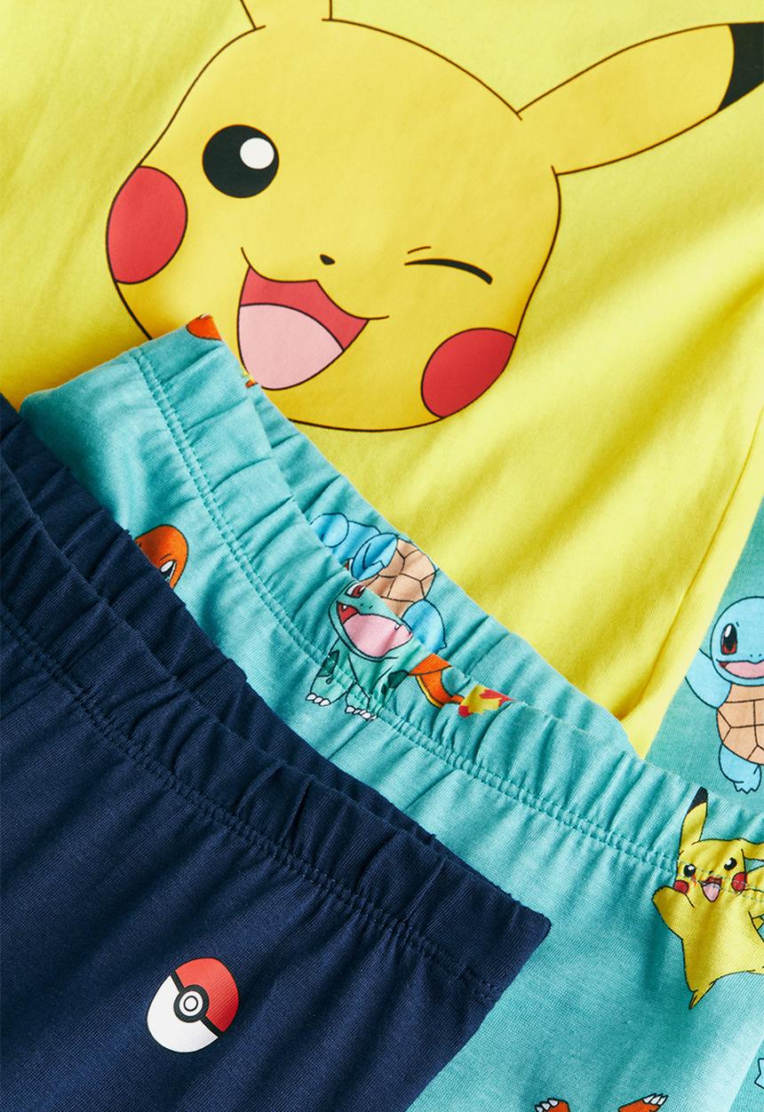 H&M - 2-pack printed pyjamas - yellow & turquoise