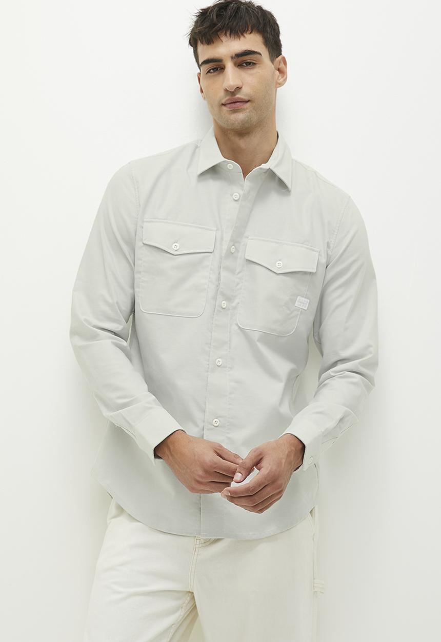 G-STAR - Marine Slim shirt l\s State oxford  - oyster blue/white oxford