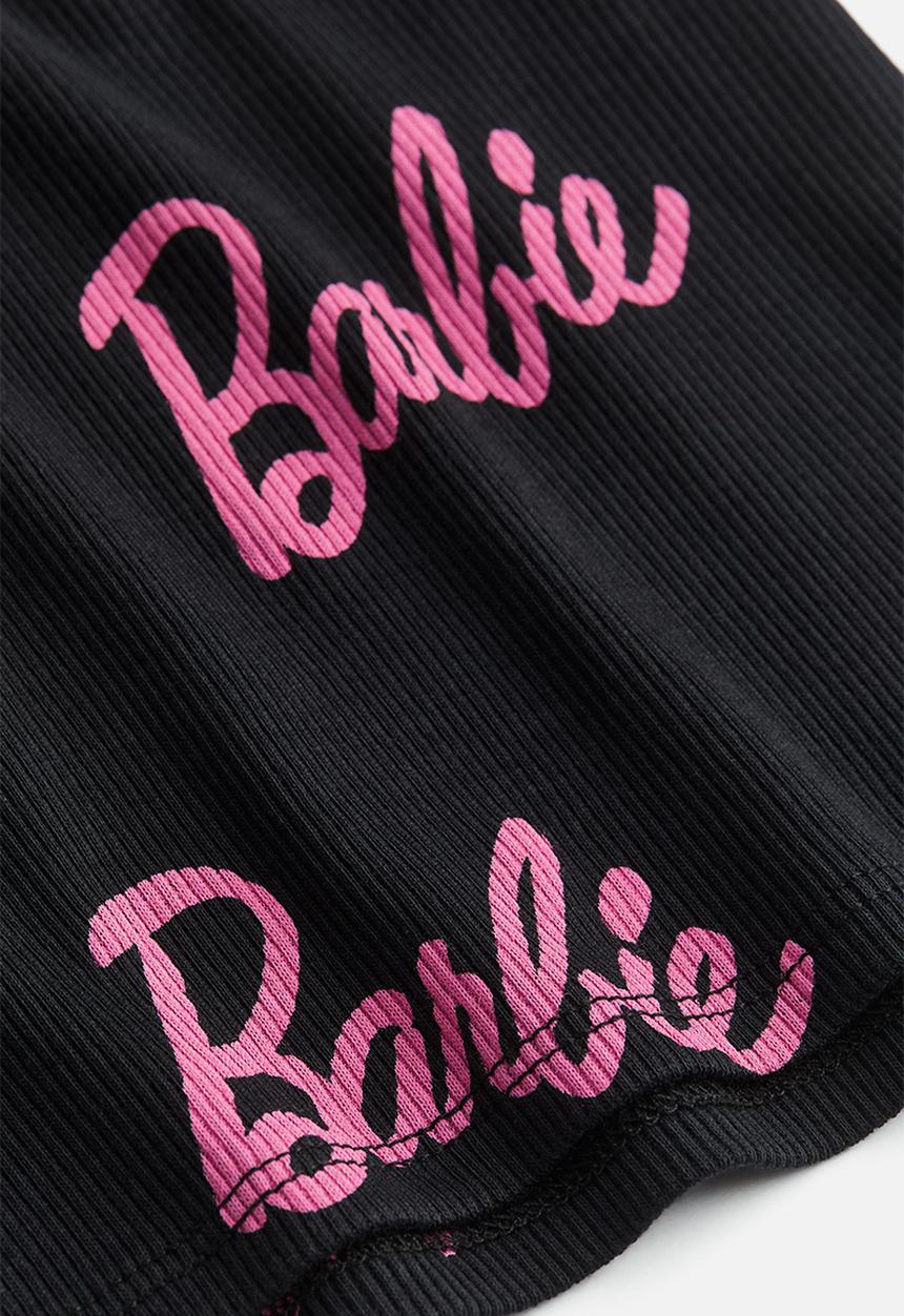 H&M - Printed jersey top - black & pink