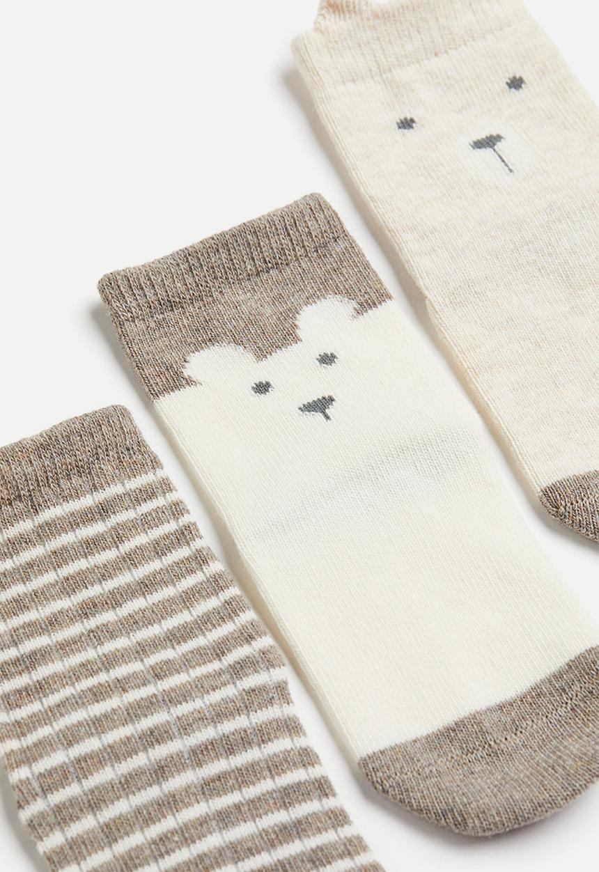 H&M - 4-pack socks - beige