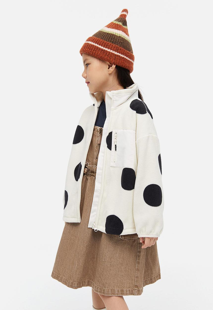 H&M - Patterned fleece jacket - white