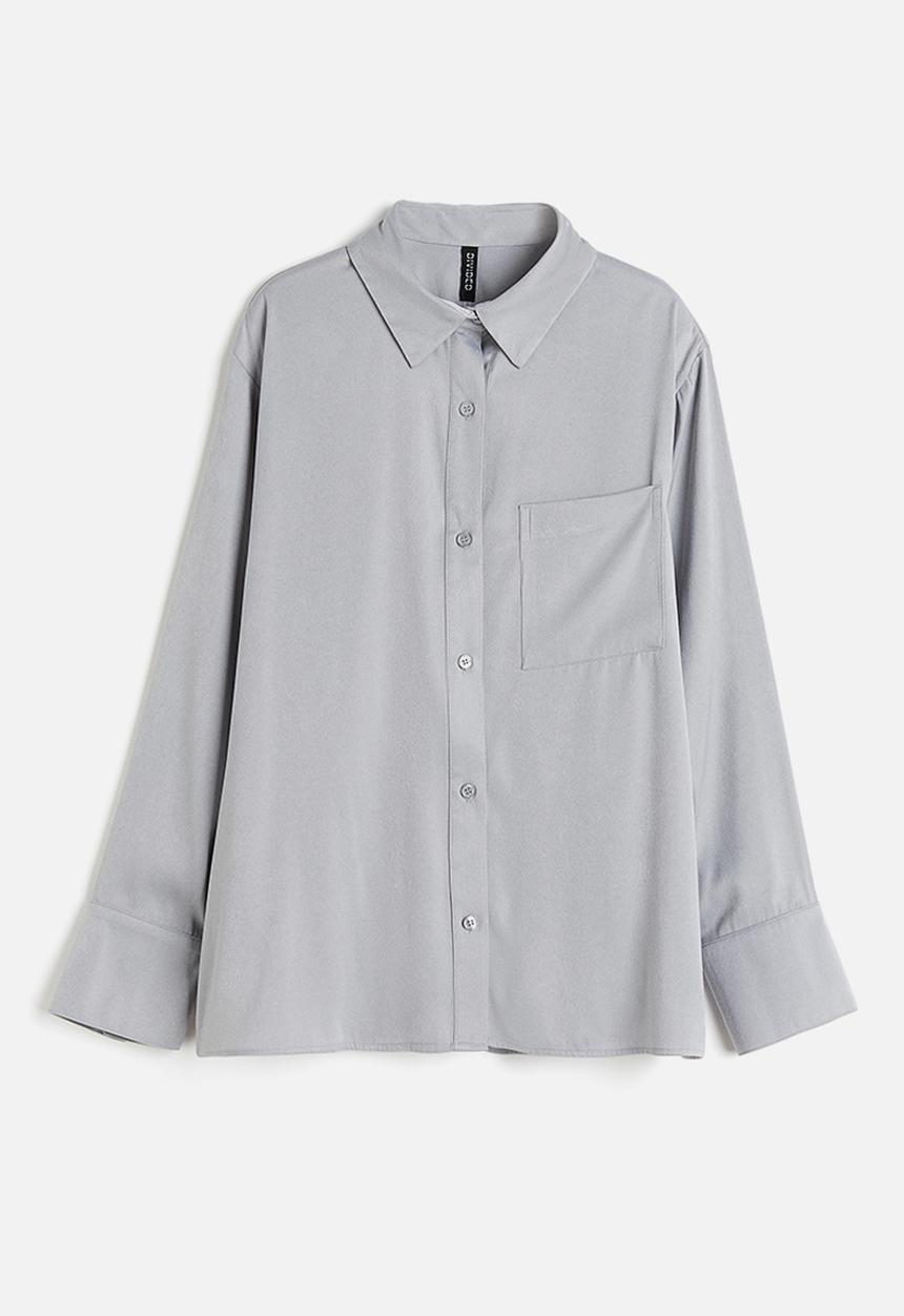 H&M - Shirt with a sheen - light grey