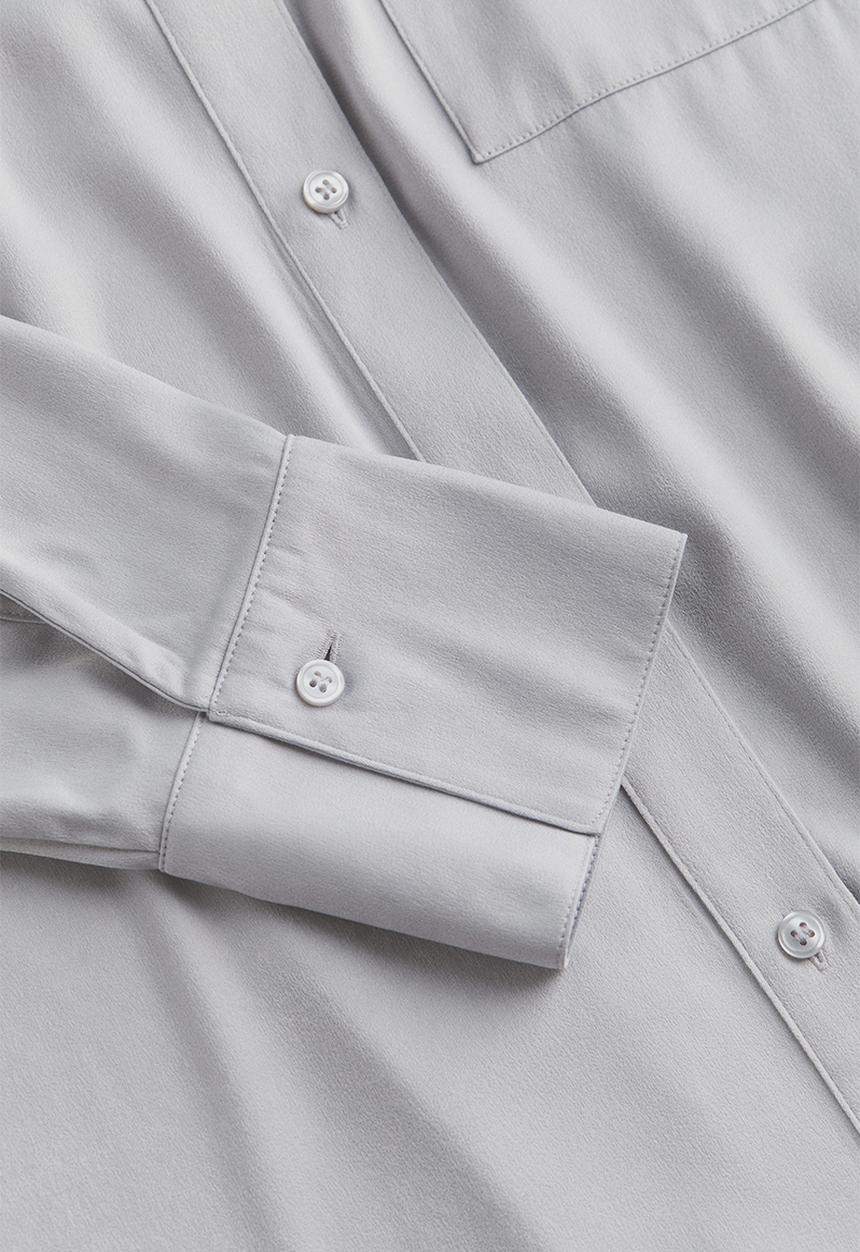 H&M - Shirt with a sheen - light grey