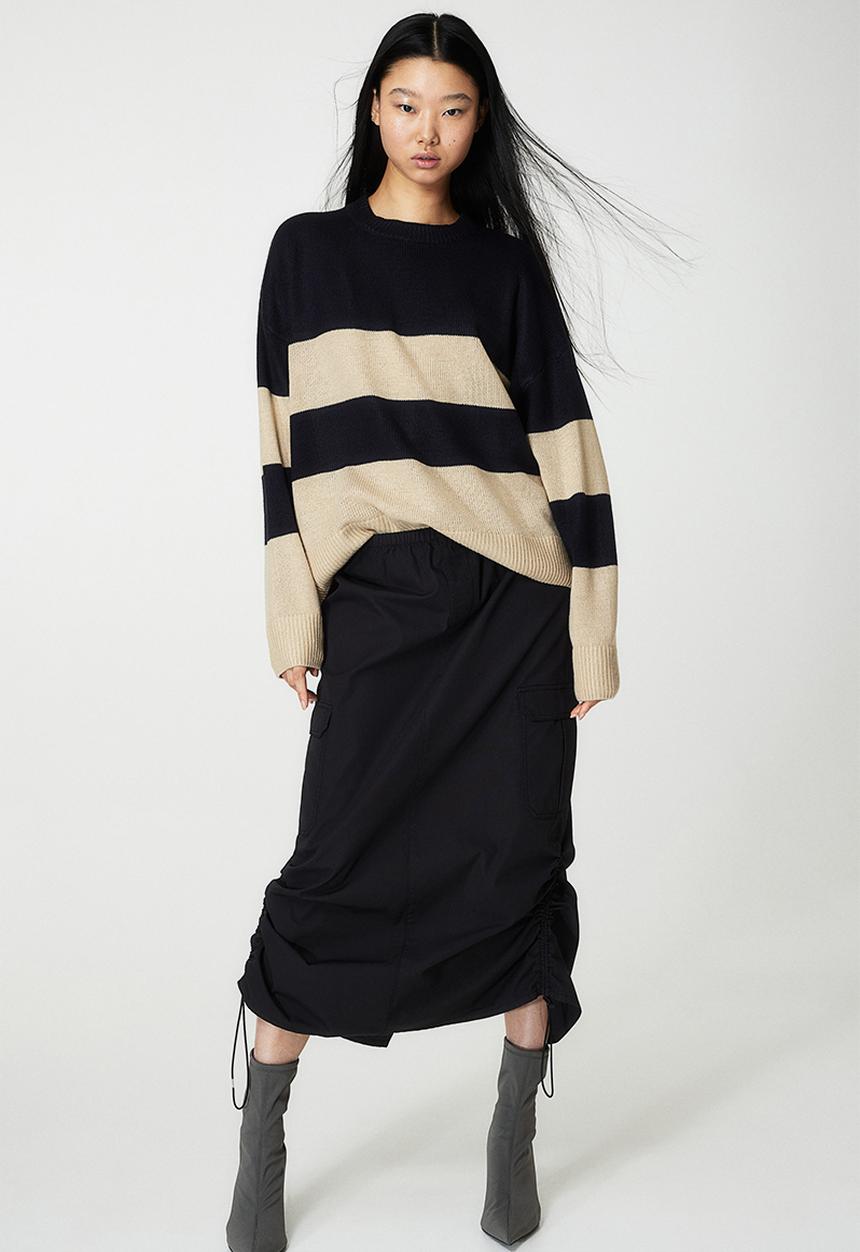 H&M - Jacquard-knit jumper - beige & black 